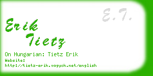 erik tietz business card